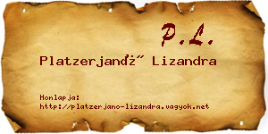 Platzerjanó Lizandra névjegykártya